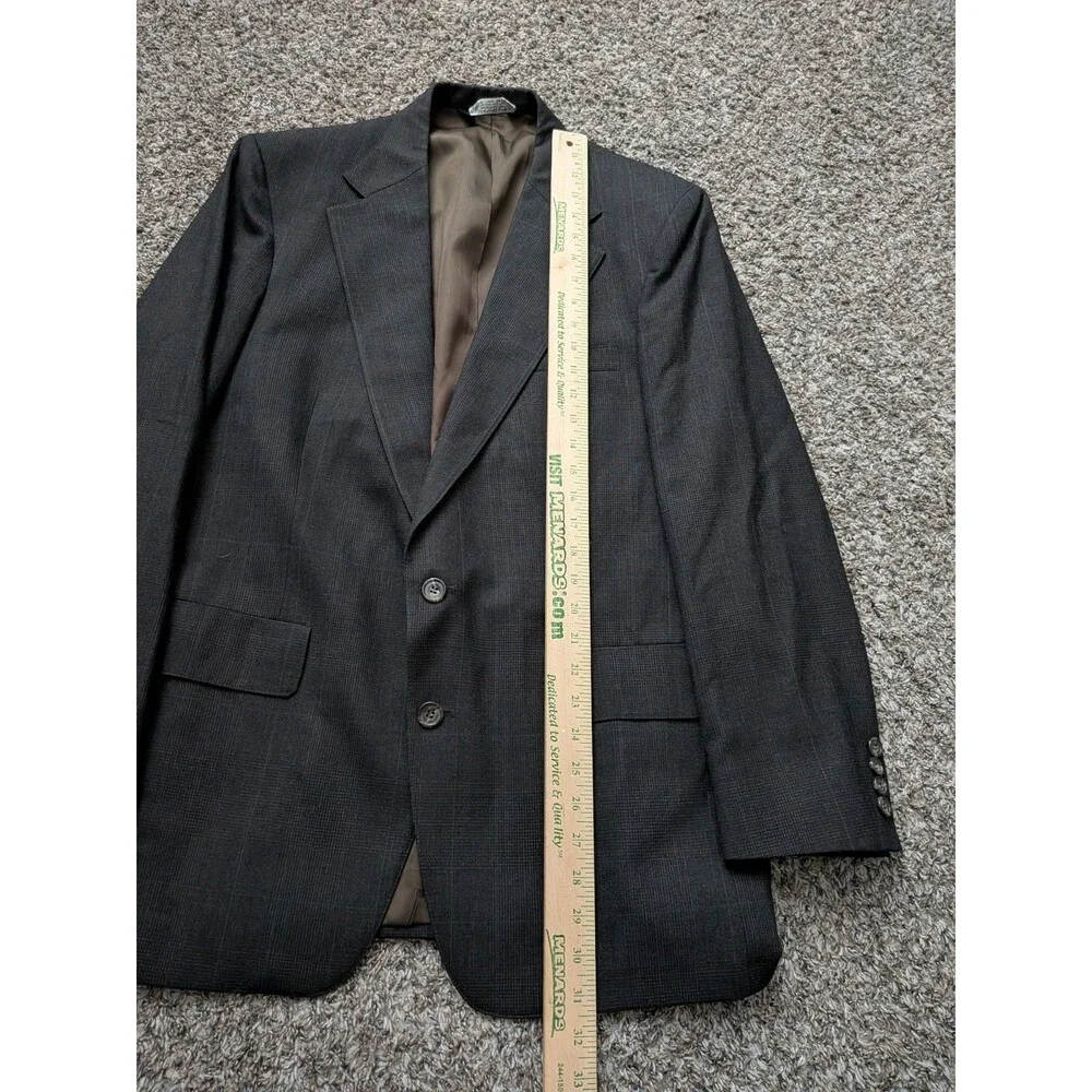 Christian Brooks 42R Dark Charcoal USA Made Mens Blazer Suit Jacket Sport Coat